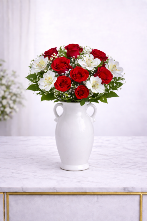 Ramo de San Valentín en tonos rojos en Valencia | Vitalflora