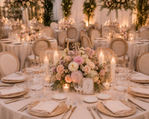 Decoración floral con velas para boda en Valencia | Vitalflora