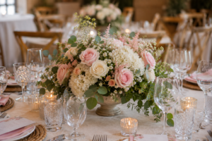 Mesa presidencial con decoración floral para boda en Valencia | Vitalflora